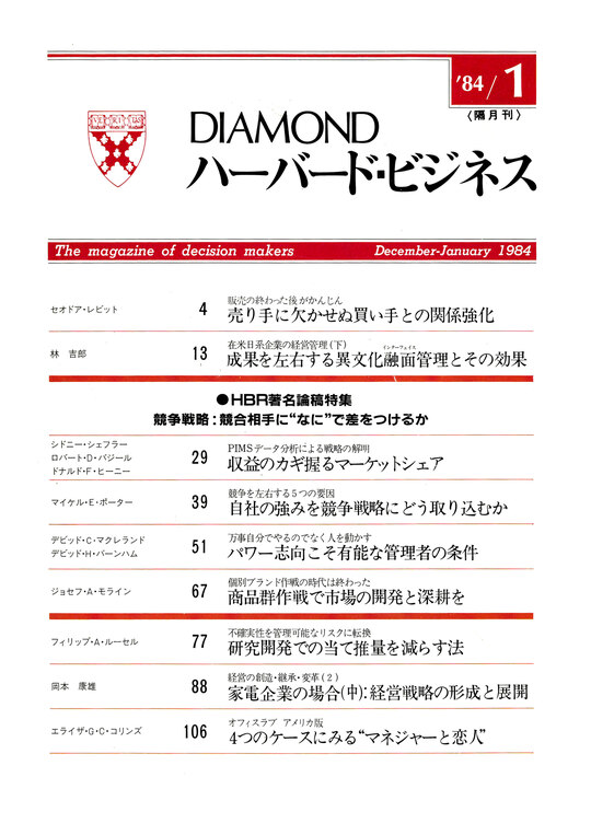 1984年1月号  表紙
