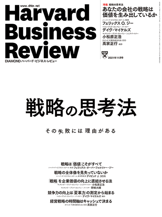 2021年11月号 戦略の思考法 表紙