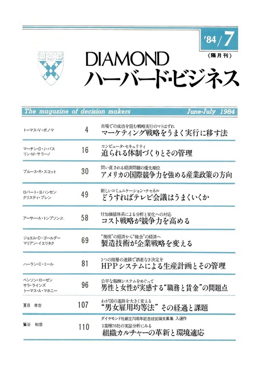 1984年7月号  表紙