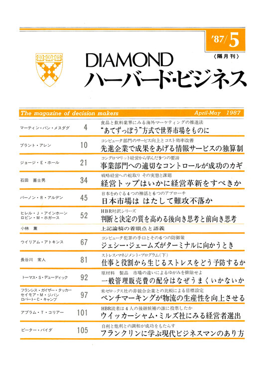 1987年5月号  表紙