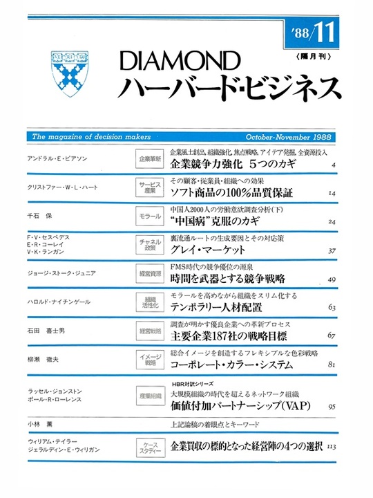 1988年11月号  表紙