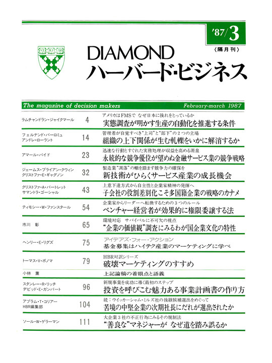 1987年3月号  表紙